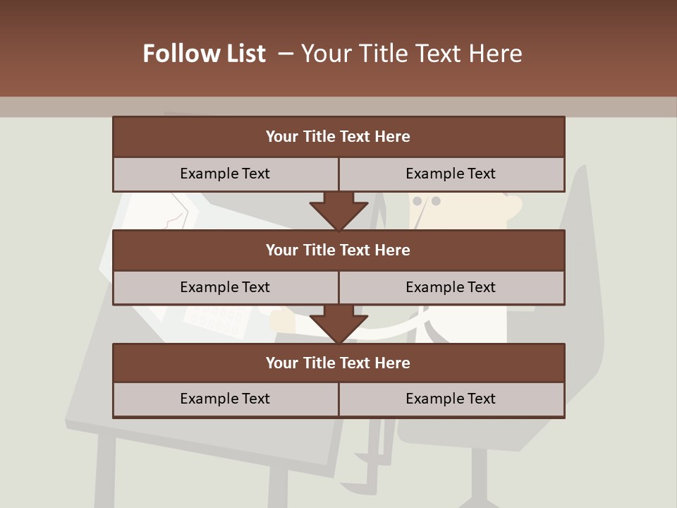 A Man Sitting At A Desk With A Cup Of Coffee On It PowerPoint Template