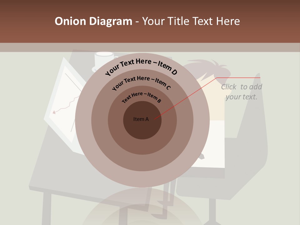 A Man Sitting At A Desk With A Cup Of Coffee On It PowerPoint Template