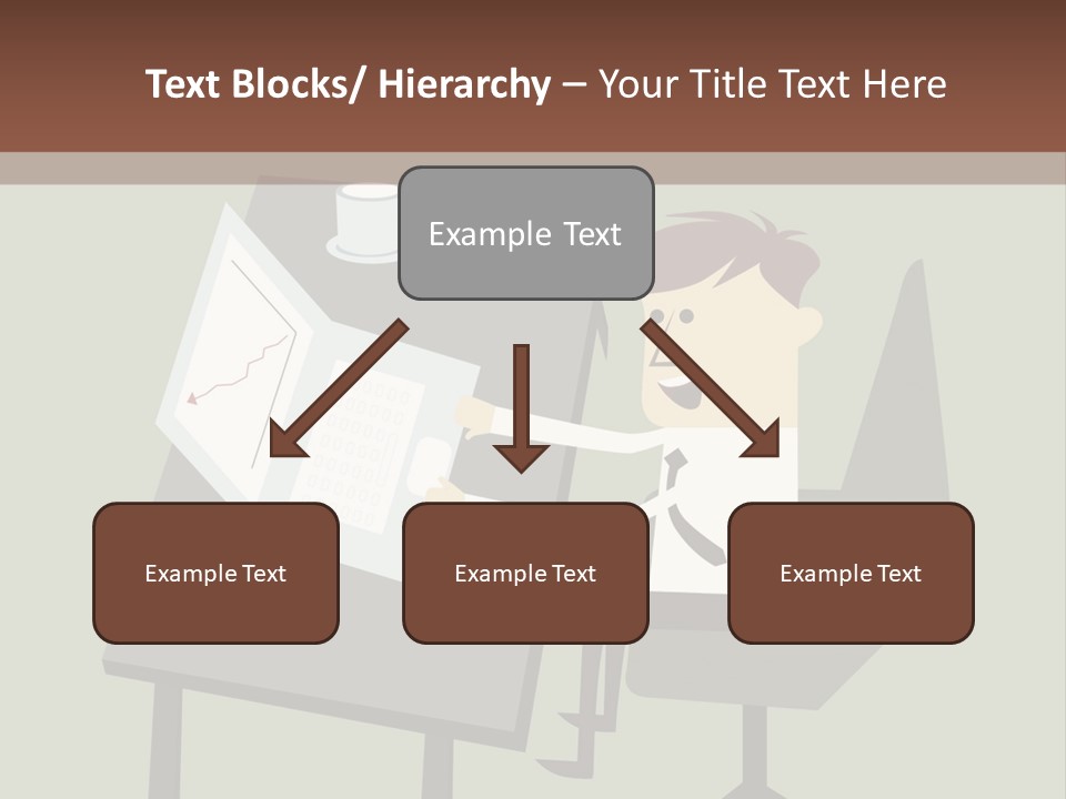 A Man Sitting At A Desk With A Cup Of Coffee On It PowerPoint Template