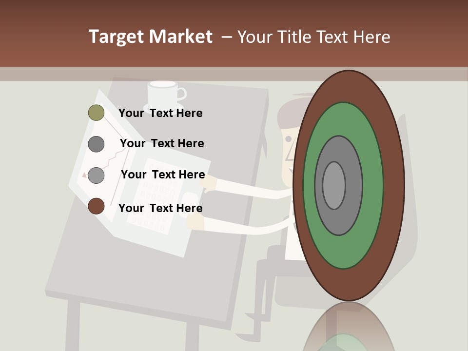 A Man Sitting At A Desk With A Cup Of Coffee On It PowerPoint Template