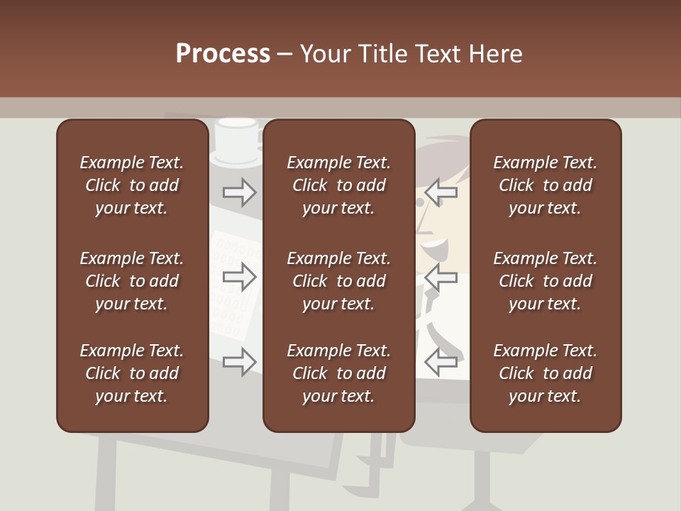 A Man Sitting At A Desk With A Cup Of Coffee On It PowerPoint Template
