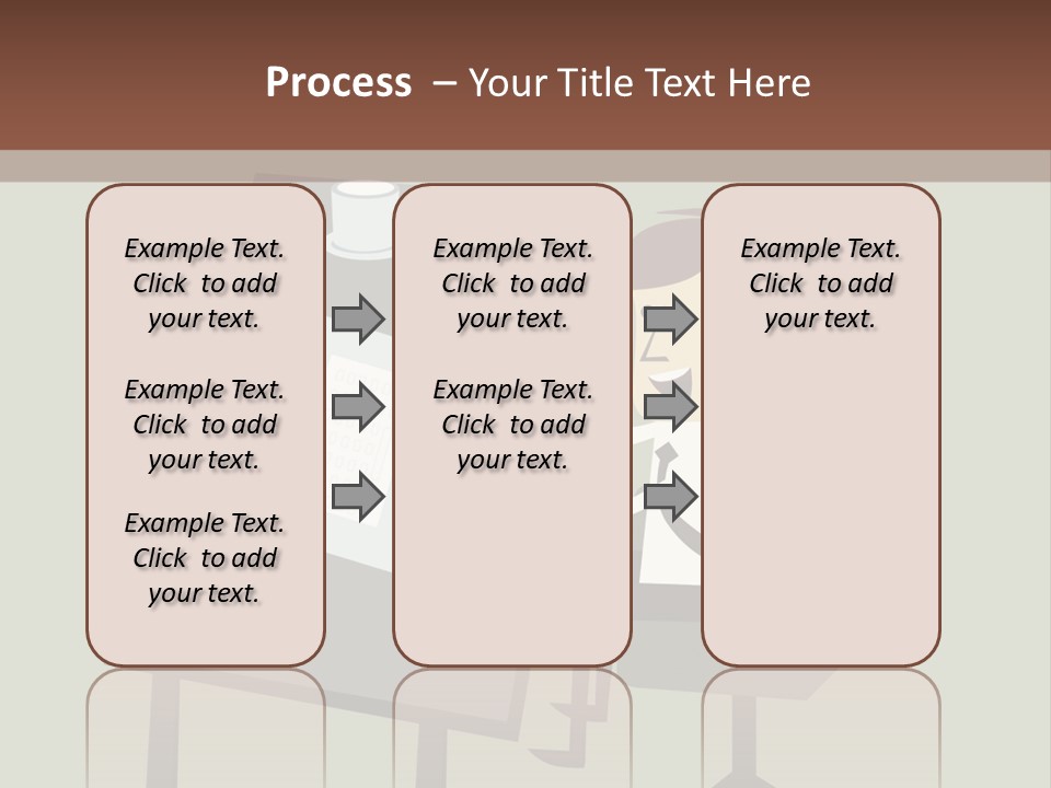A Man Sitting At A Desk With A Cup Of Coffee On It PowerPoint Template