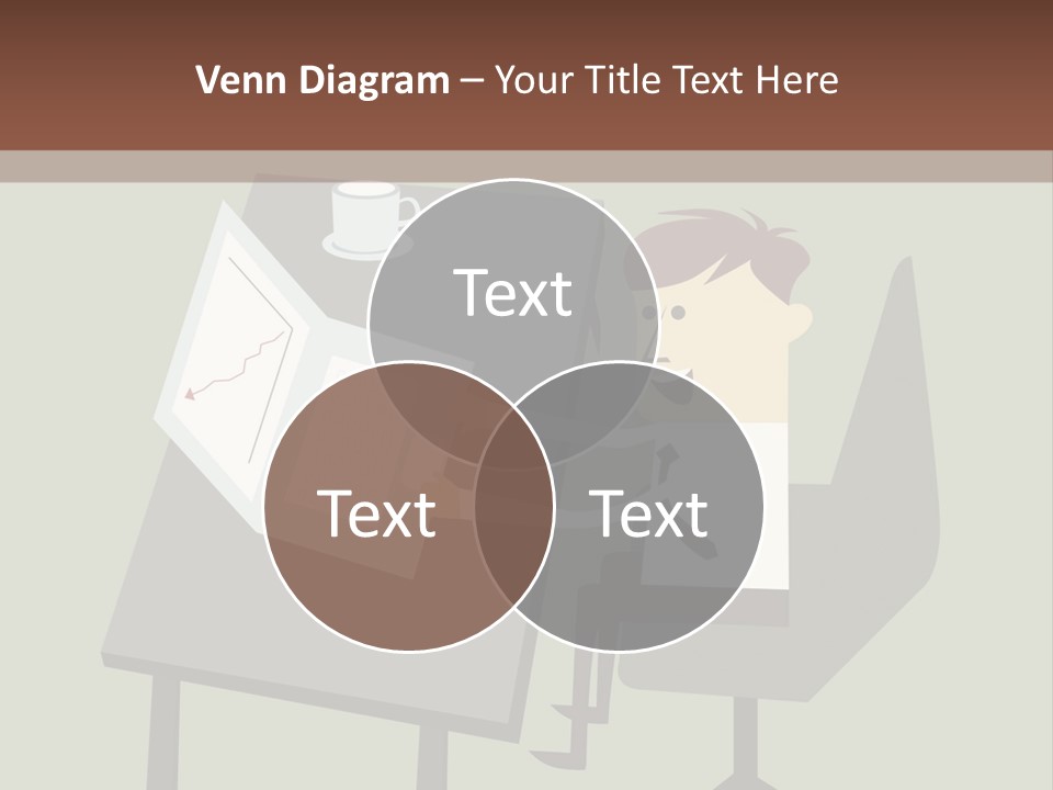 A Man Sitting At A Desk With A Cup Of Coffee On It PowerPoint Template