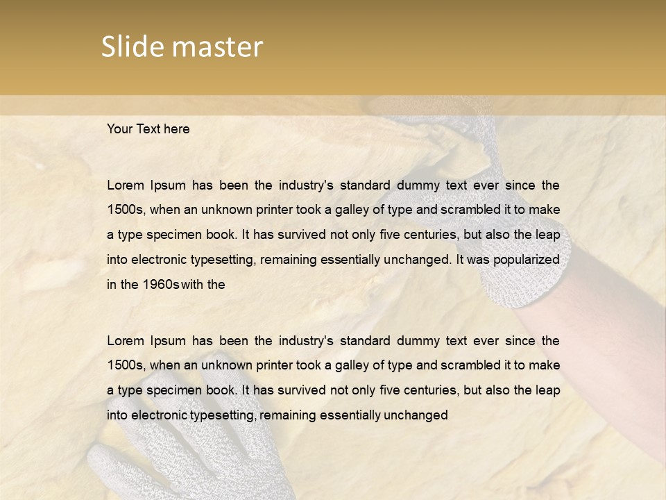 A Man Working On A Wall With A Hammer PowerPoint Template