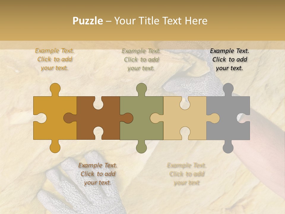 A Man Working On A Wall With A Hammer PowerPoint Template