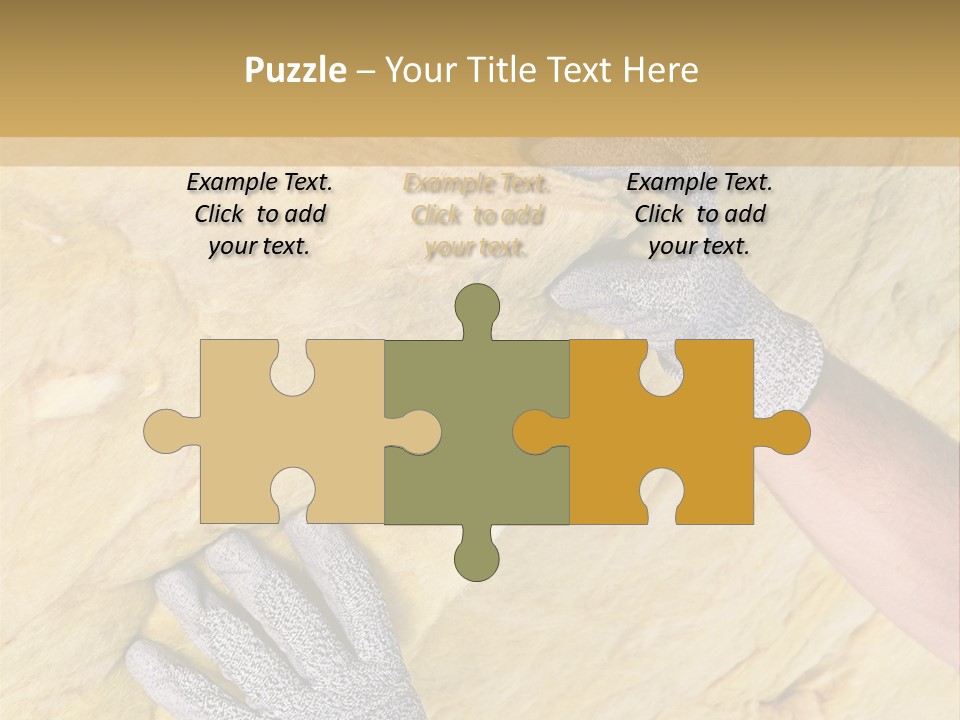 A Man Working On A Wall With A Hammer PowerPoint Template