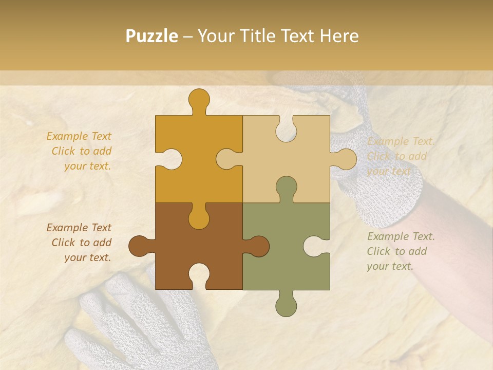 A Man Working On A Wall With A Hammer PowerPoint Template