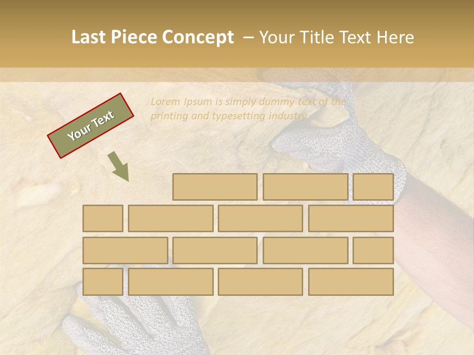 A Man Working On A Wall With A Hammer PowerPoint Template