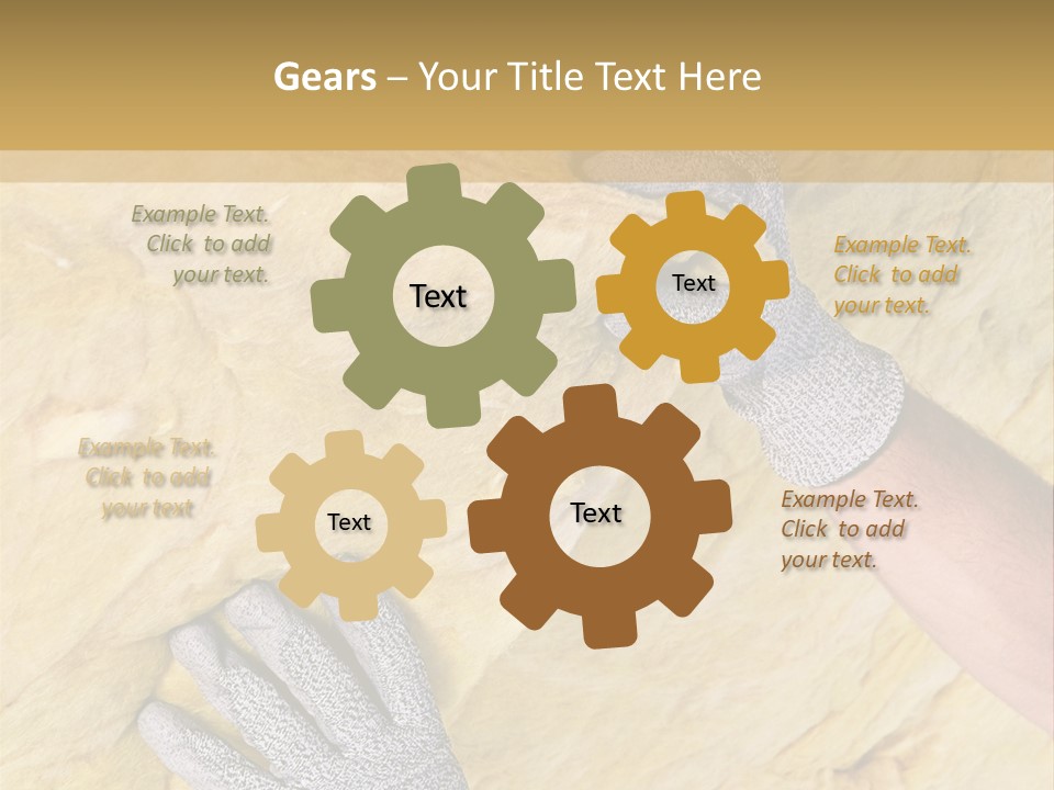 A Man Working On A Wall With A Hammer PowerPoint Template