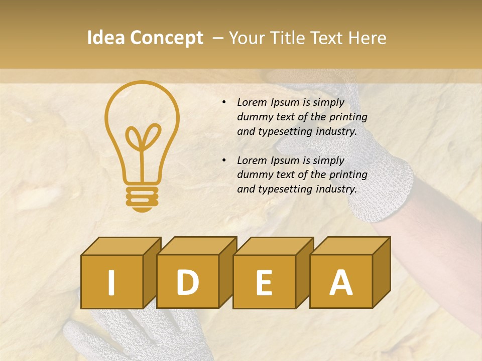 A Man Working On A Wall With A Hammer PowerPoint Template