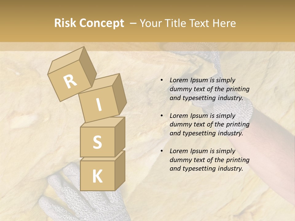 A Man Working On A Wall With A Hammer PowerPoint Template