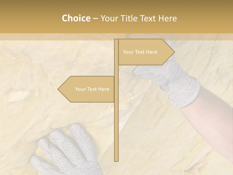 A Man Working On A Wall With A Hammer PowerPoint Template