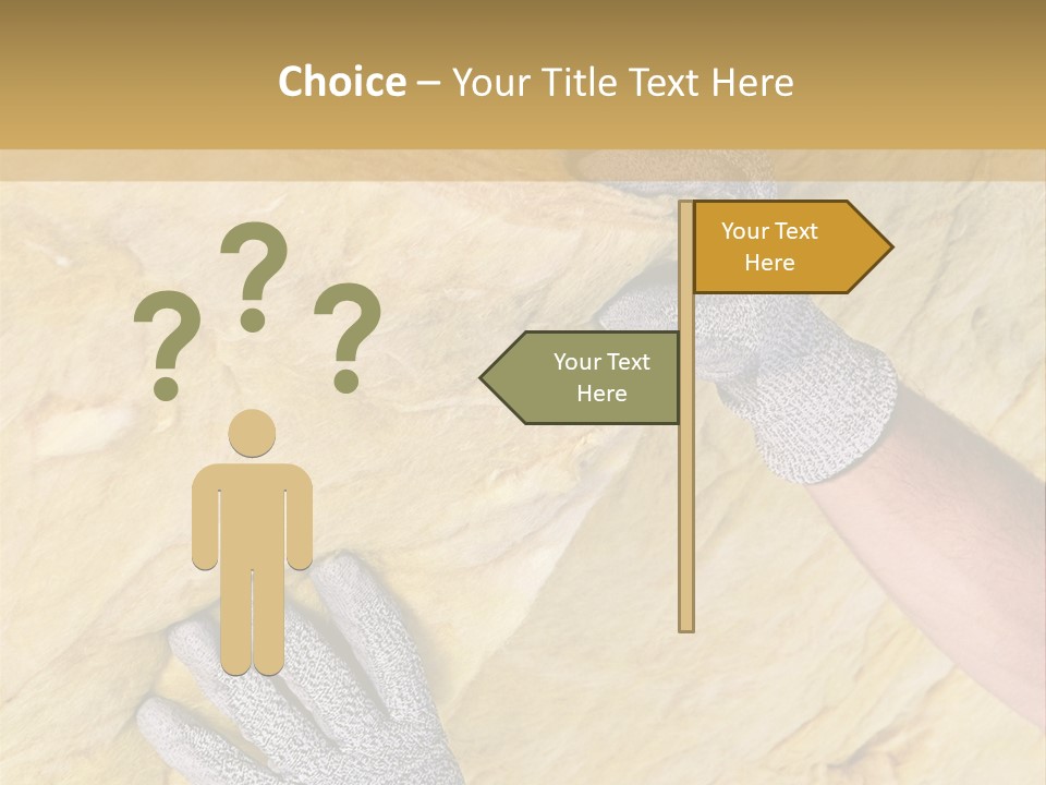 A Man Working On A Wall With A Hammer PowerPoint Template