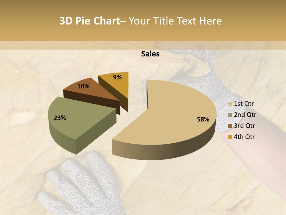 A Man Working On A Wall With A Hammer PowerPoint Template