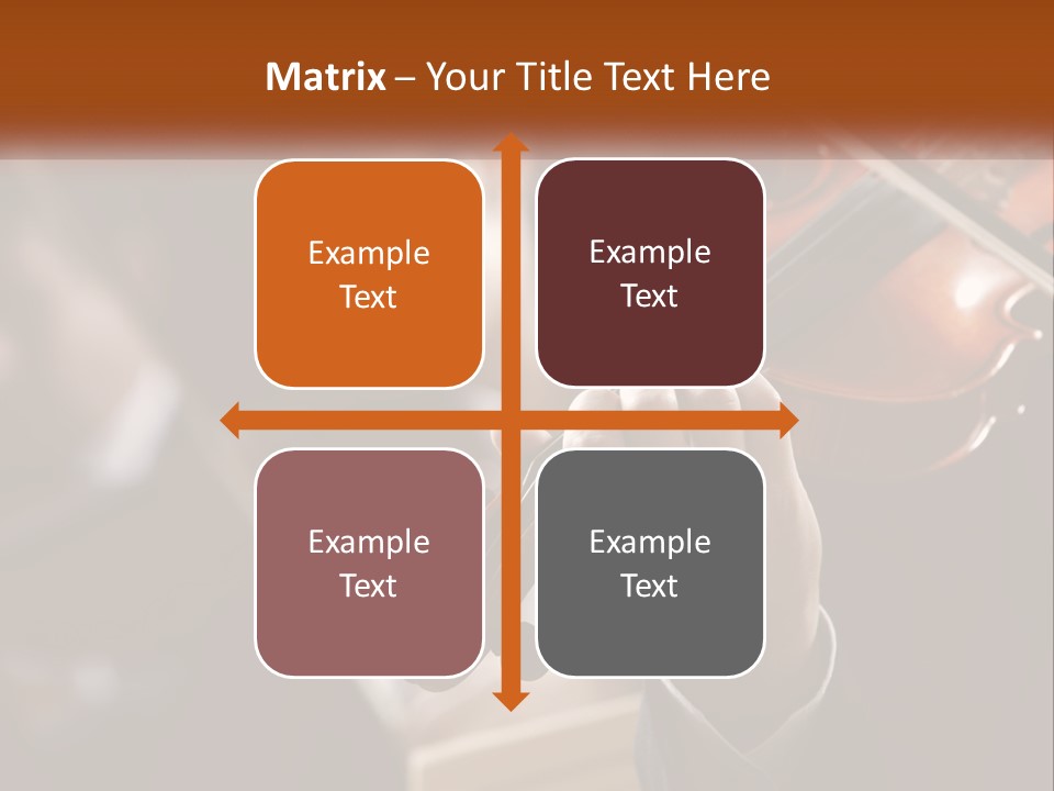 A Person Holding A Violin In Front Of A Group Of People PowerPoint Template