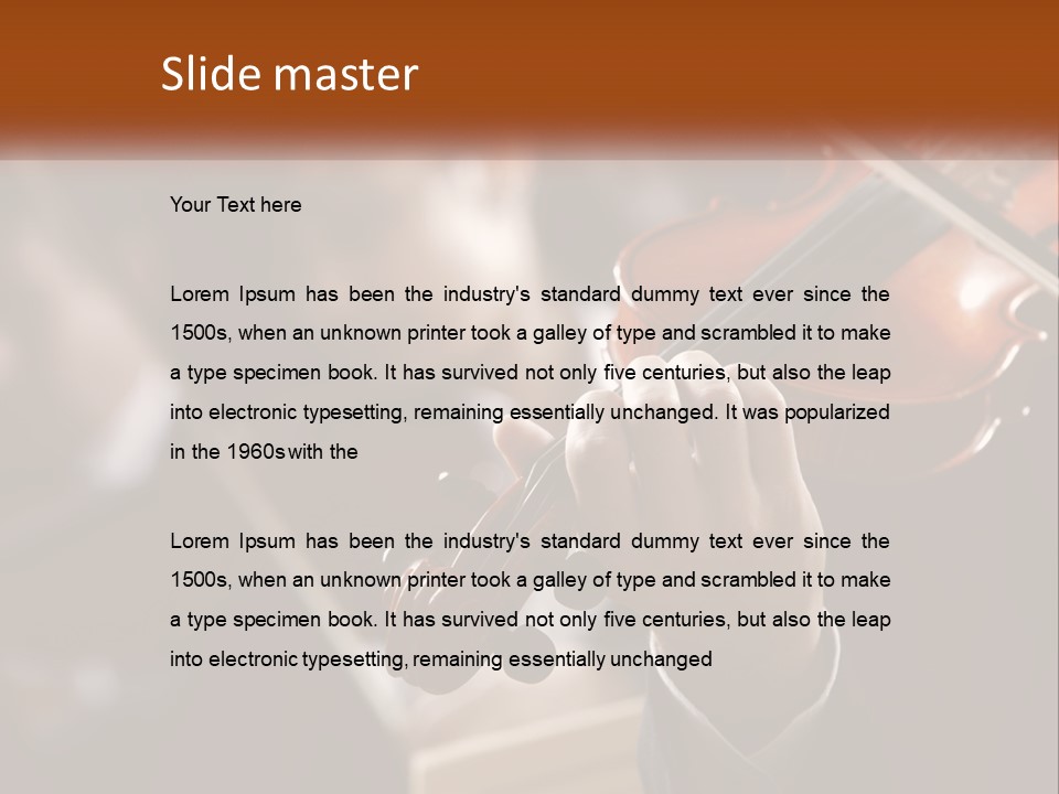 A Person Holding A Violin In Front Of A Group Of People PowerPoint Template