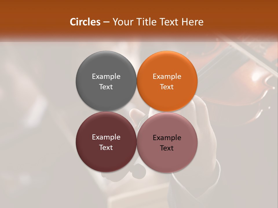 A Person Holding A Violin In Front Of A Group Of People PowerPoint Template