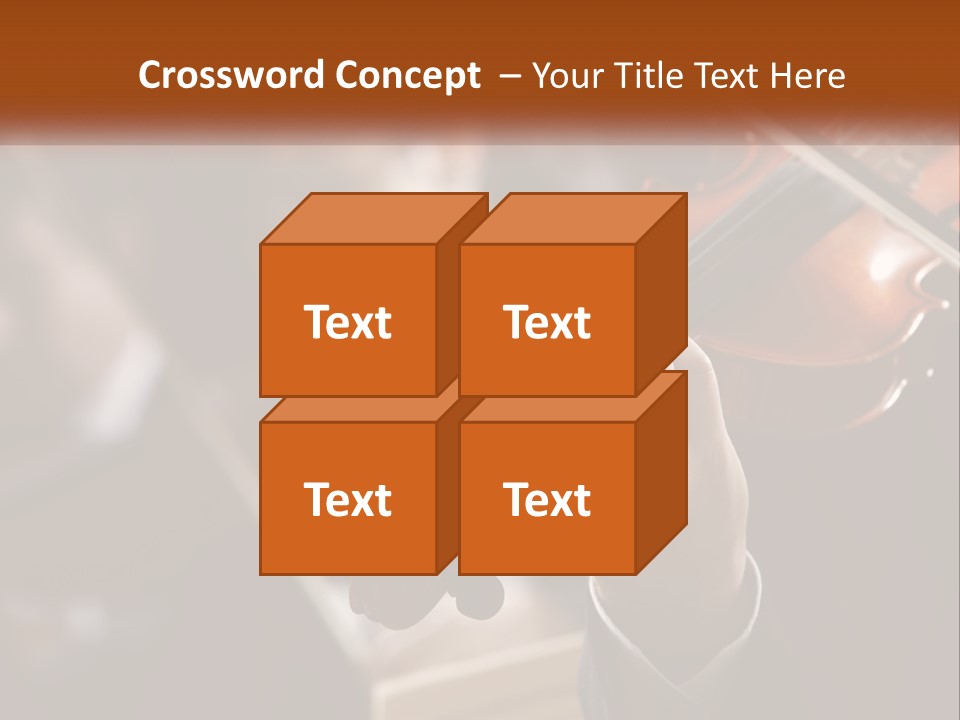 A Person Holding A Violin In Front Of A Group Of People PowerPoint Template