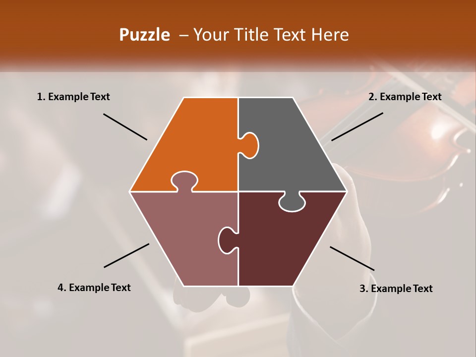 A Person Holding A Violin In Front Of A Group Of People PowerPoint Template