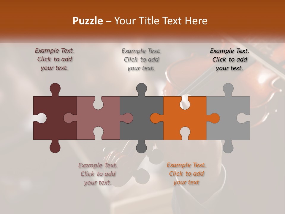 A Person Holding A Violin In Front Of A Group Of People PowerPoint Template