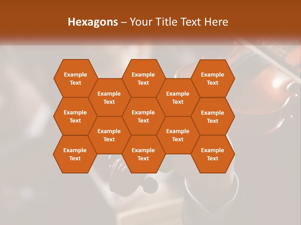 A Person Holding A Violin In Front Of A Group Of People PowerPoint Template