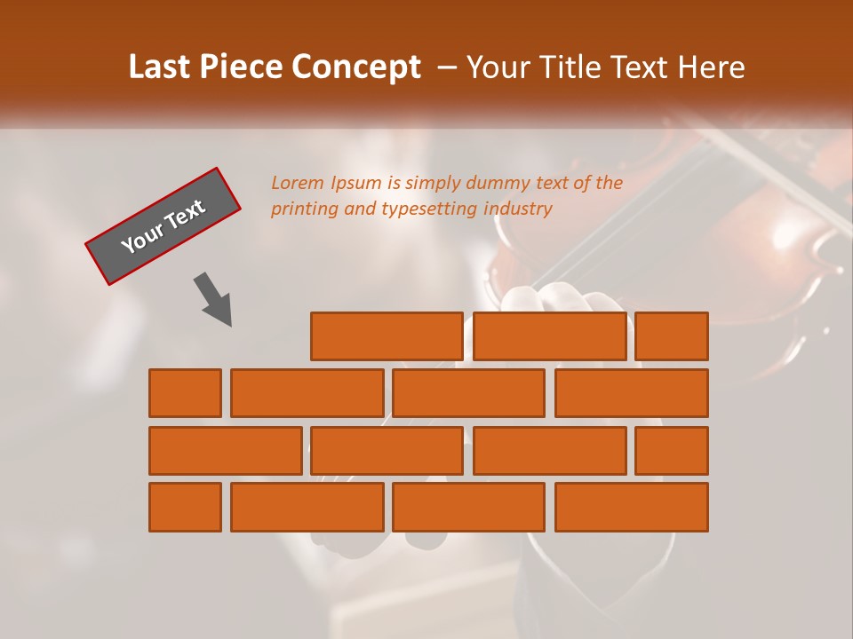 A Person Holding A Violin In Front Of A Group Of People PowerPoint Template