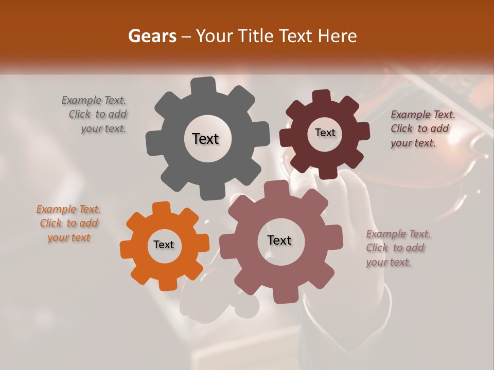 A Person Holding A Violin In Front Of A Group Of People PowerPoint Template