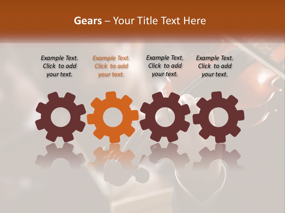 A Person Holding A Violin In Front Of A Group Of People PowerPoint Template