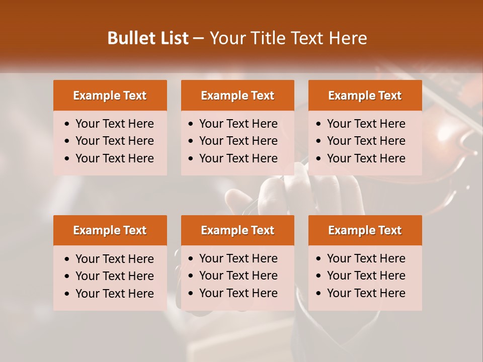 A Person Holding A Violin In Front Of A Group Of People PowerPoint Template