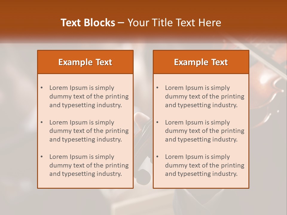 A Person Holding A Violin In Front Of A Group Of People PowerPoint Template