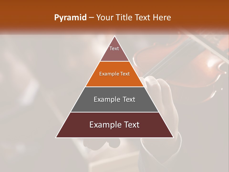 A Person Holding A Violin In Front Of A Group Of People PowerPoint Template
