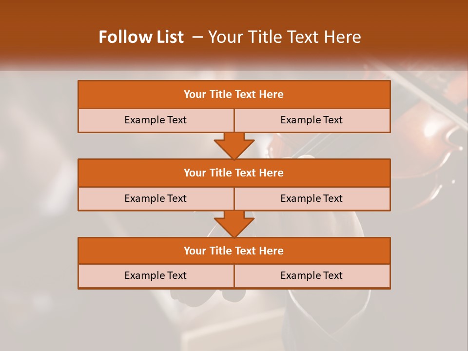 A Person Holding A Violin In Front Of A Group Of People PowerPoint Template