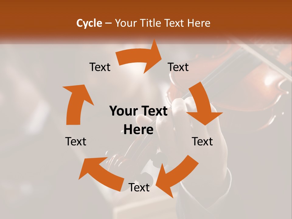 A Person Holding A Violin In Front Of A Group Of People PowerPoint Template