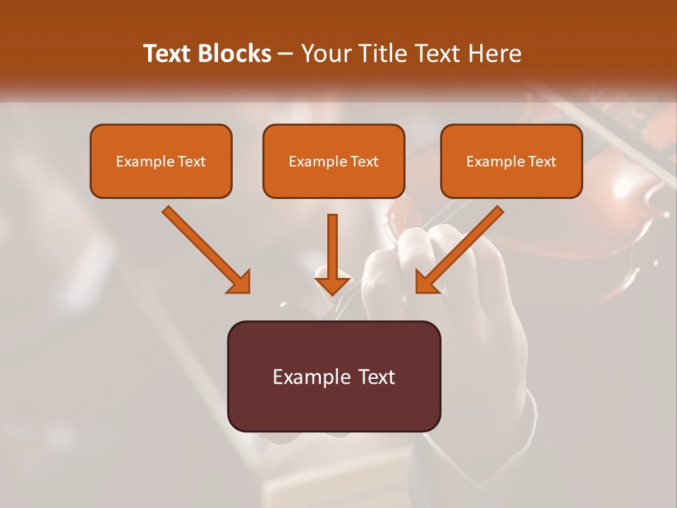 A Person Holding A Violin In Front Of A Group Of People PowerPoint Template