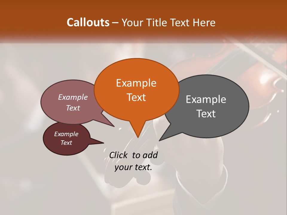 A Person Holding A Violin In Front Of A Group Of People PowerPoint Template