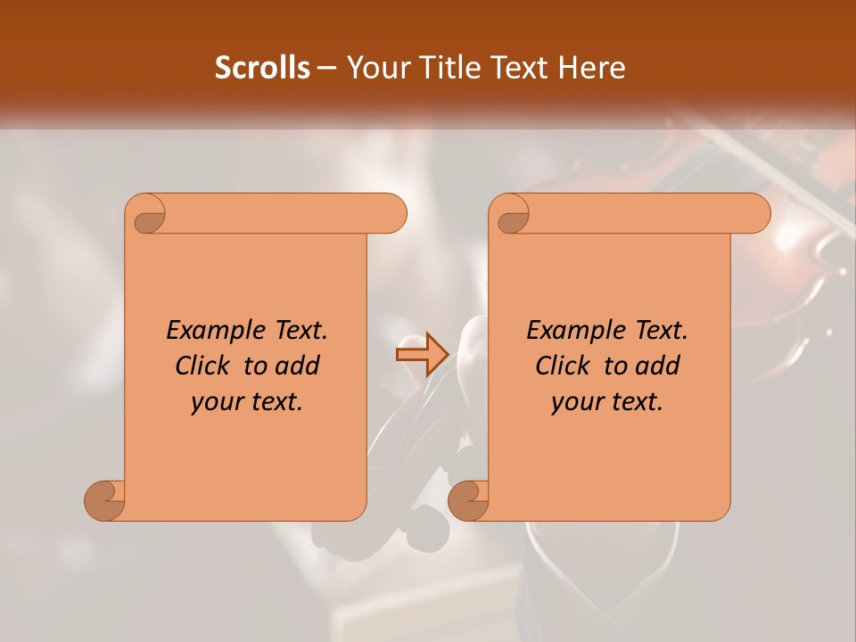 A Person Holding A Violin In Front Of A Group Of People PowerPoint Template
