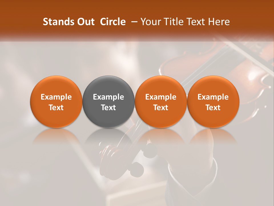 A Person Holding A Violin In Front Of A Group Of People PowerPoint Template