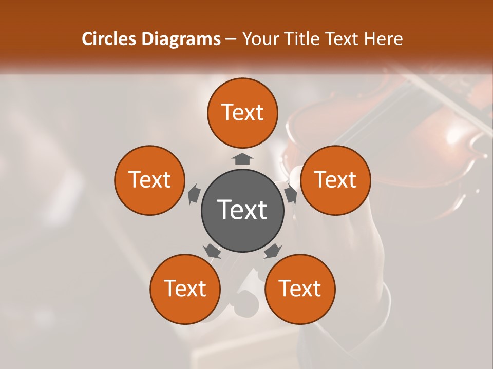 A Person Holding A Violin In Front Of A Group Of People PowerPoint Template