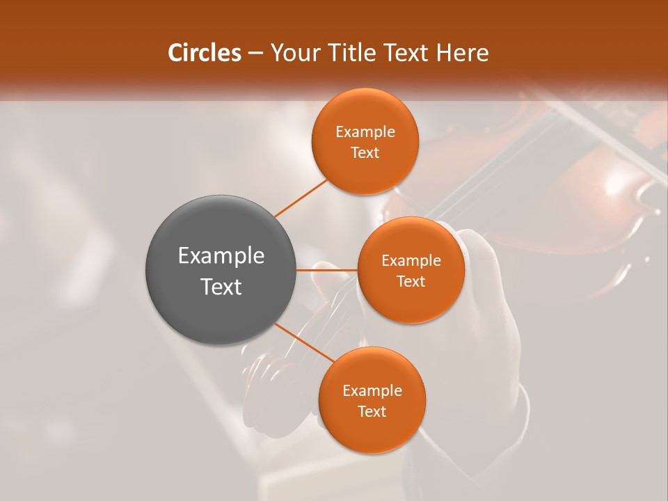 A Person Holding A Violin In Front Of A Group Of People PowerPoint Template