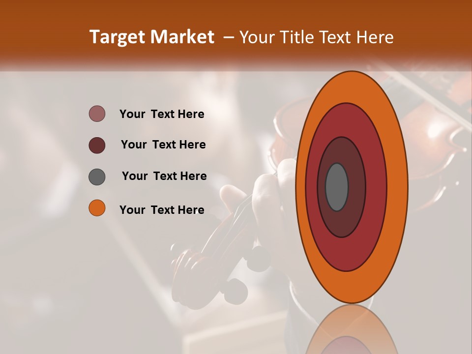 A Person Holding A Violin In Front Of A Group Of People PowerPoint Template