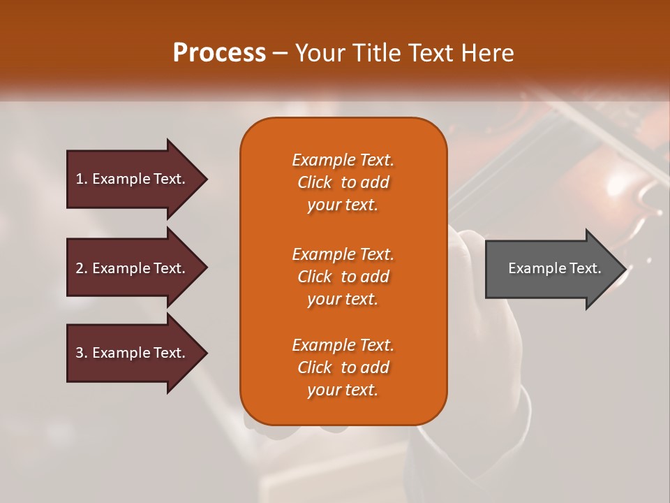 A Person Holding A Violin In Front Of A Group Of People PowerPoint Template