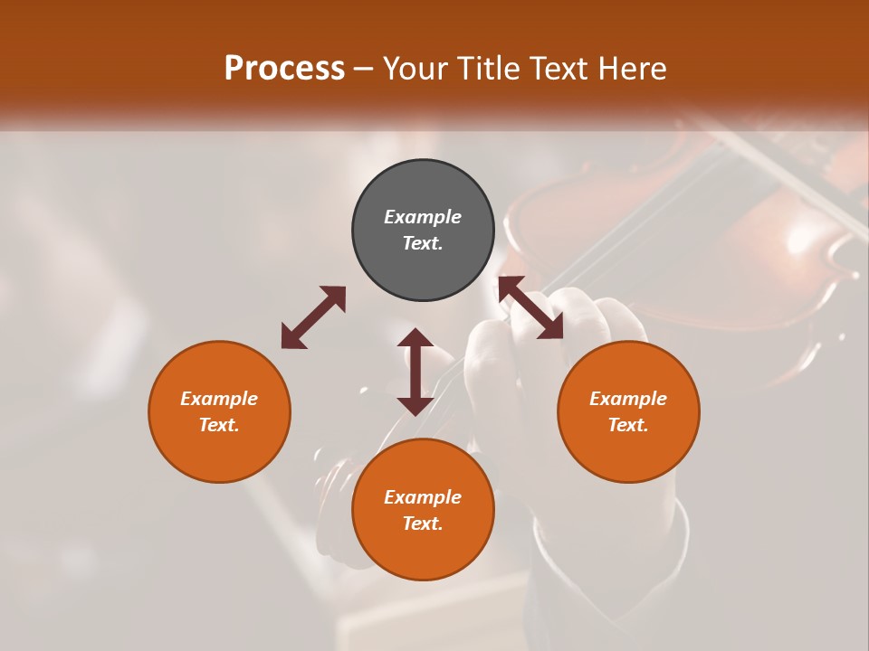 A Person Holding A Violin In Front Of A Group Of People PowerPoint Template