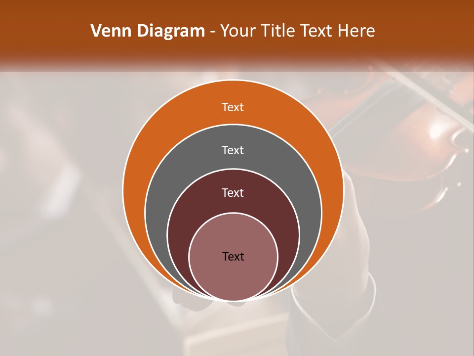 A Person Holding A Violin In Front Of A Group Of People PowerPoint Template