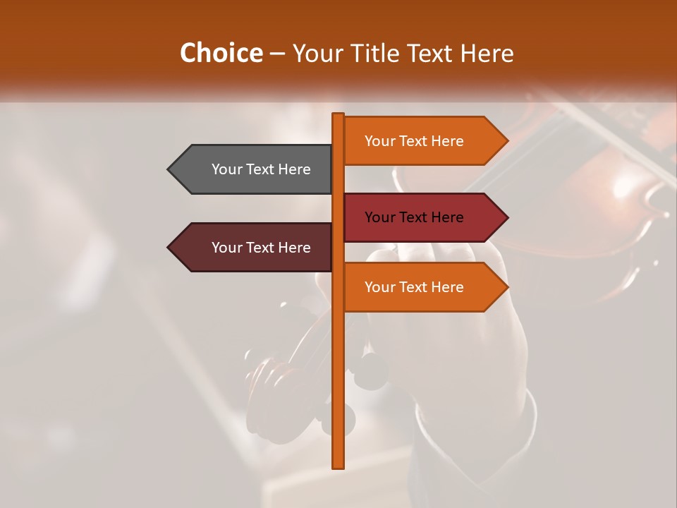 A Person Holding A Violin In Front Of A Group Of People PowerPoint Template