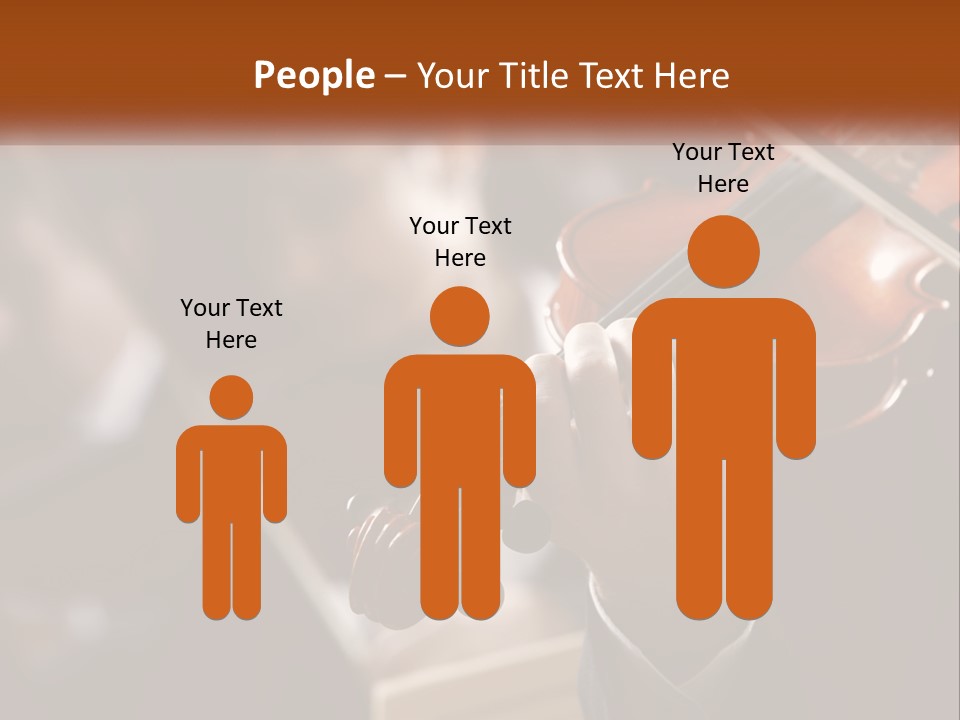 A Person Holding A Violin In Front Of A Group Of People PowerPoint Template