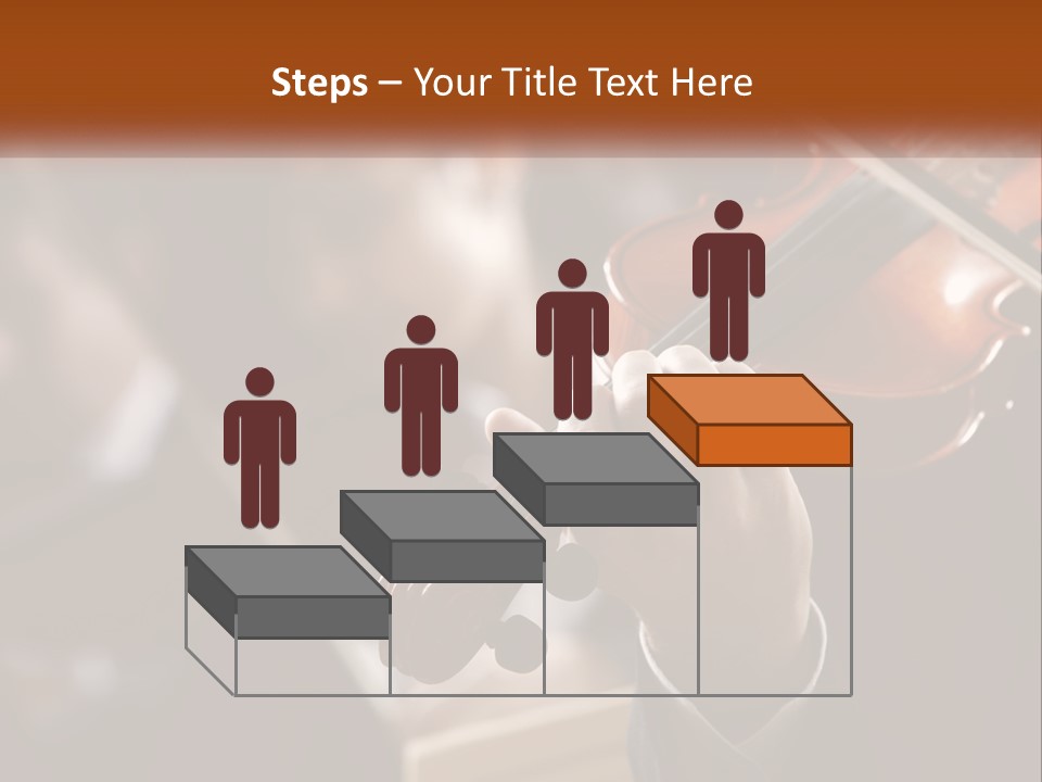 A Person Holding A Violin In Front Of A Group Of People PowerPoint Template