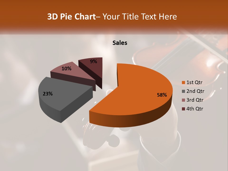 A Person Holding A Violin In Front Of A Group Of People PowerPoint Template