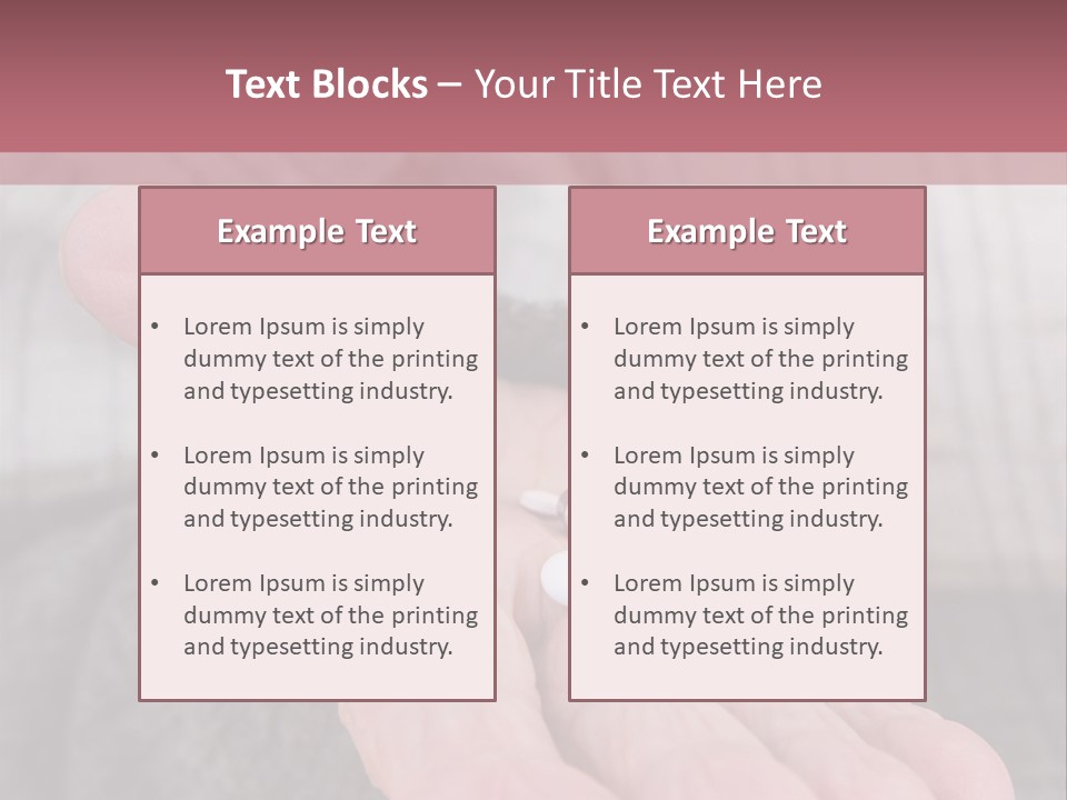 A Person Holding A Pill Pill In Their Hand PowerPoint Template
