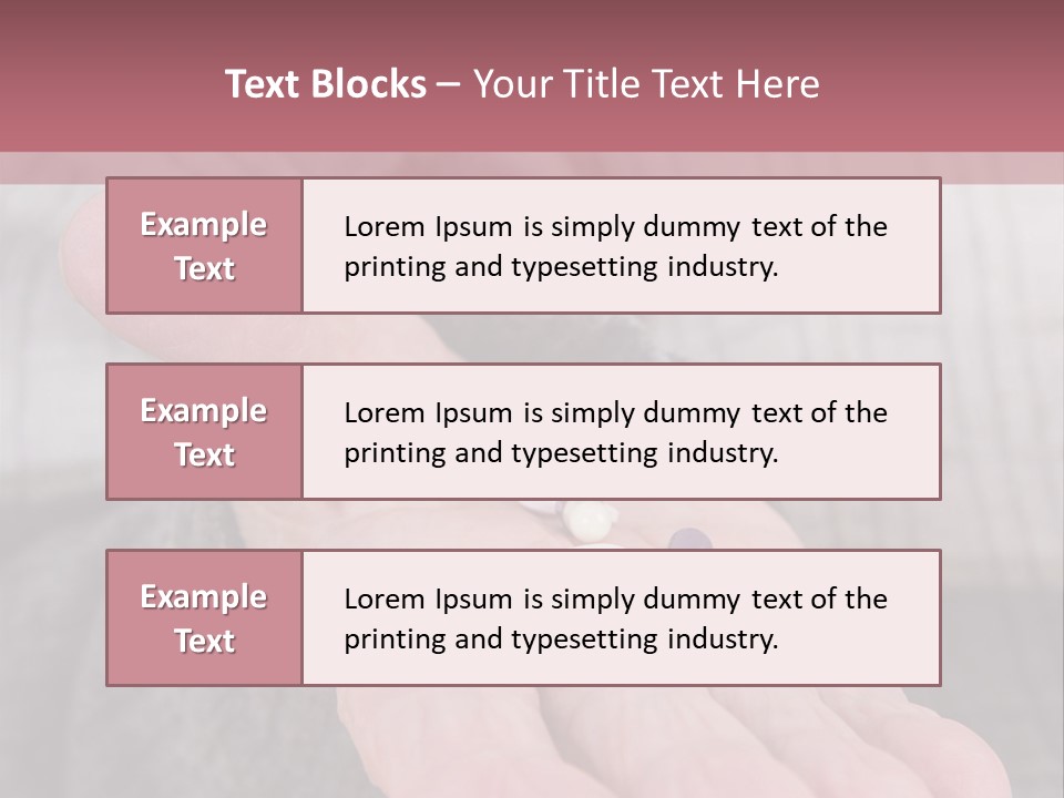 A Person Holding A Pill Pill In Their Hand PowerPoint Template