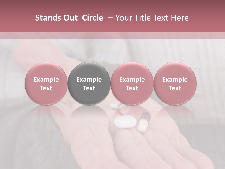 A Person Holding A Pill Pill In Their Hand PowerPoint Template